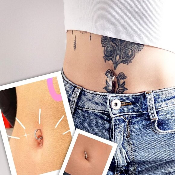 Shiny 20G Hinged Segment Nose Hoop - Stunning CZ Design in Silver Steel - Picture 7 of 9